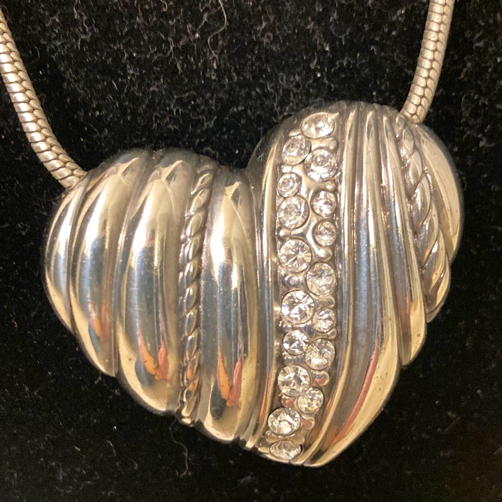 Brighton Heart w Crystals Necklace Excellent Condition Perfect Gift 🎁